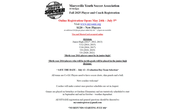 Fall 2025 Registration